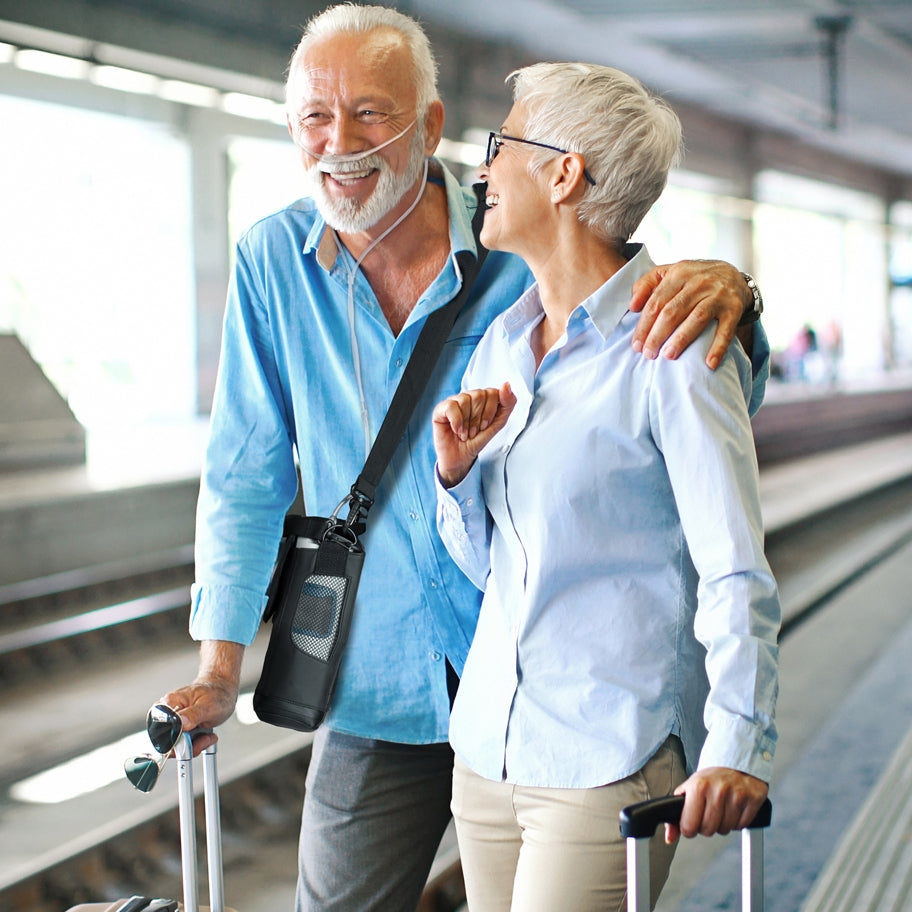 Inogen Rove 6 portable oxygen concentrator ready for travel