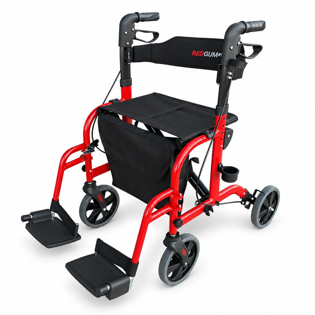 2 in 1 Transit Chair and Walker - Redgum