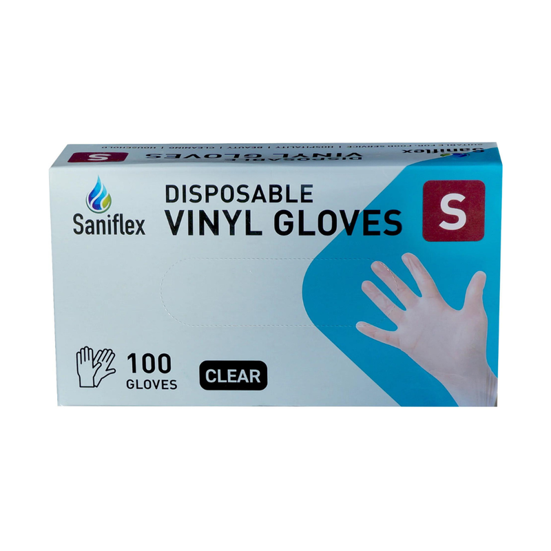 Powder Free Vinyl Gloves - Disposable Medical Gloves - 100 Clear Gloves