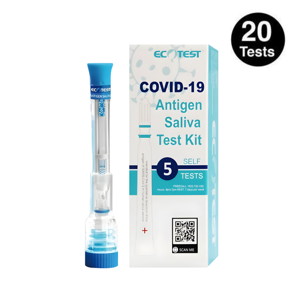 ECOTEST Rapid Antigen Saliva Test Mar 2025 – 20 Pack
