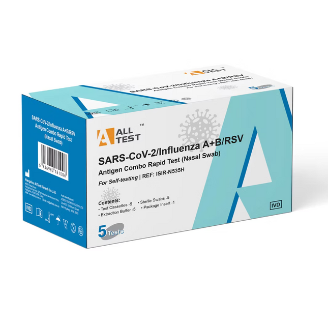 ALL TEST - 4 in 1, RSV, Influenza A&B, Covid Nasal Rapid Antigen Tests