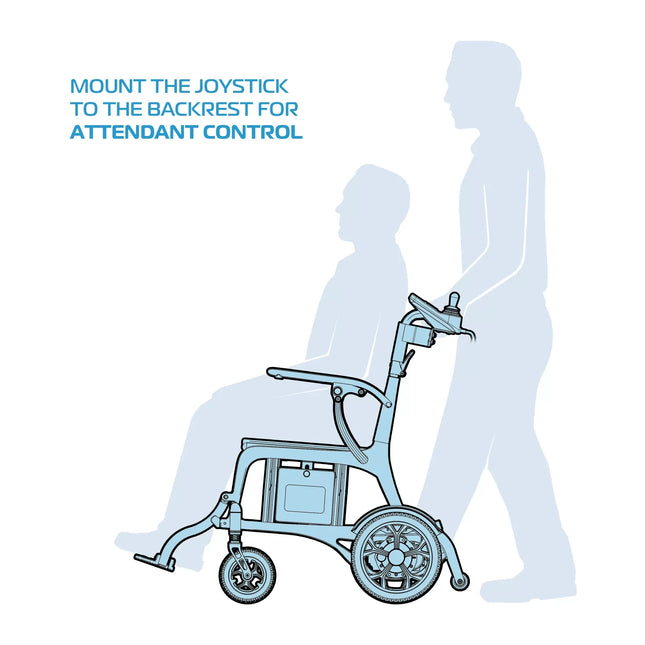 Ikon Enduro Wheelchair - Attendant Joystick Rear Mount