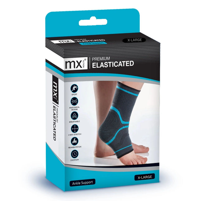 MX Health Premium Elasticated Ankle Support