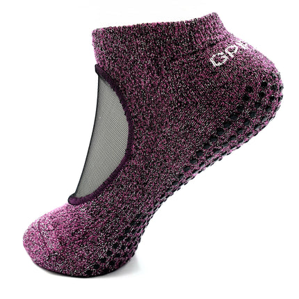 GripperzSocks Ballet Socks Berry Shimmer pink