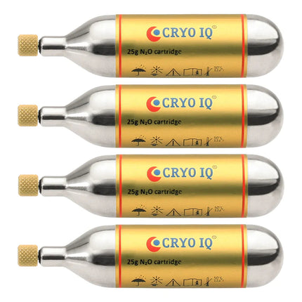 CryoIQ 25g N2O gas cartridges 4 pack
