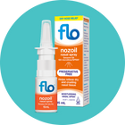 FLO Nozoil Nasal Spray 15mL carton and bottle