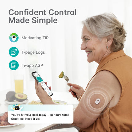 SIBIONICS GS3 CGM sensor worn on arm