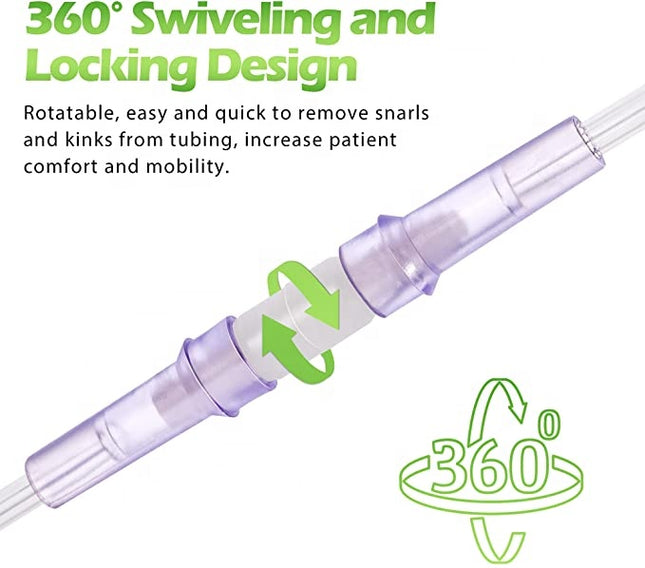 Oxygen Tubing Swivel Connector For Cannulas