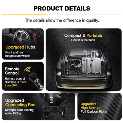 Ikon Enduro Powerlite Folding Carbon Fibre Electric Wheelchair