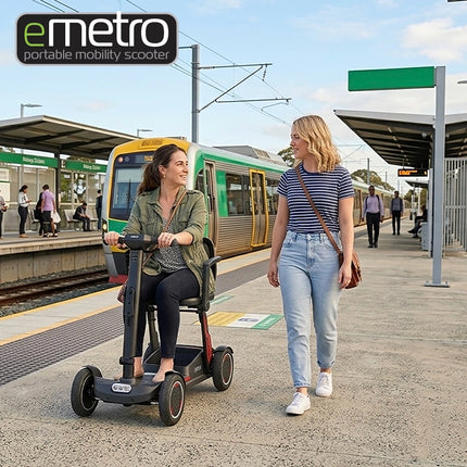 IK5SE eMetro Portable Mobility Scooter with storage basket