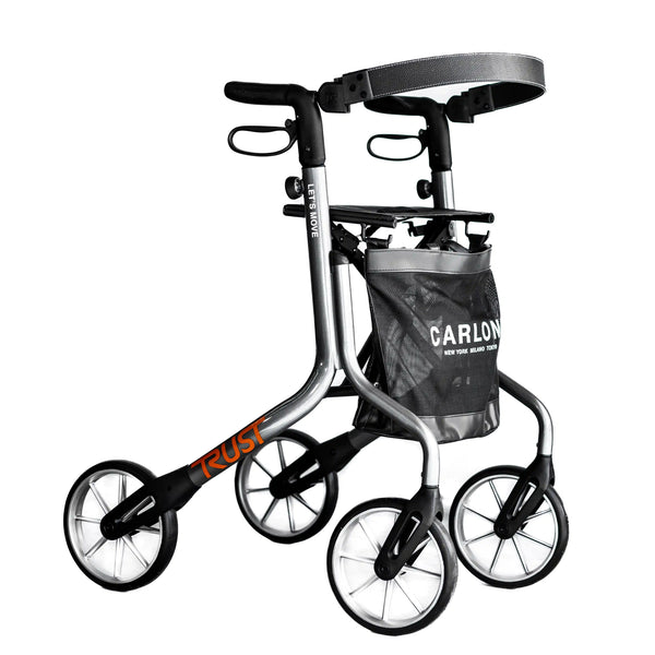 Let's Move Lightweight Rollator Mobility Wheelie Walker - Trust Care