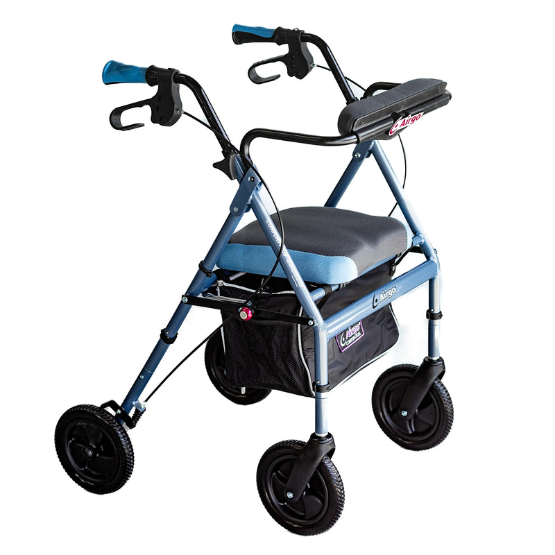 Comfort Plus Airgo Rollator (BARIATRIC) XWD Mobility Wheelie Walker - Blue