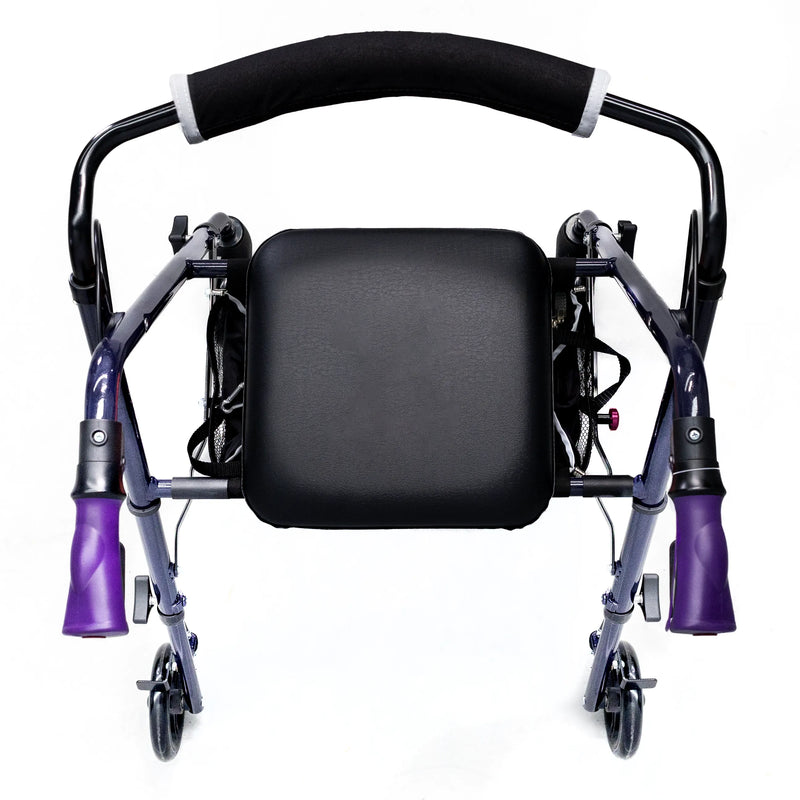 Ultra Light Mobility Rollator Wheelie Walker Eggplant Airgo