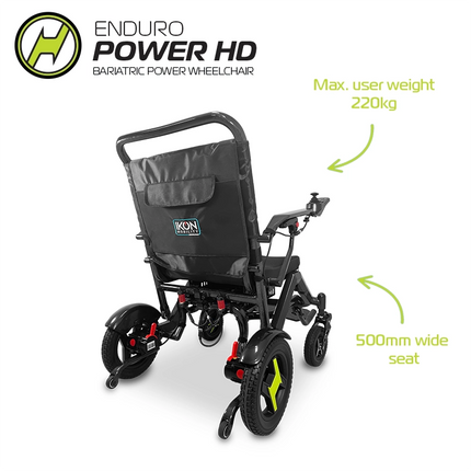 ENDURO POWER HD power wheelchair rear view