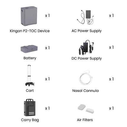Kingon P2 Transportable(TOC) Continuous Flow Portable Oxygen Concentrator