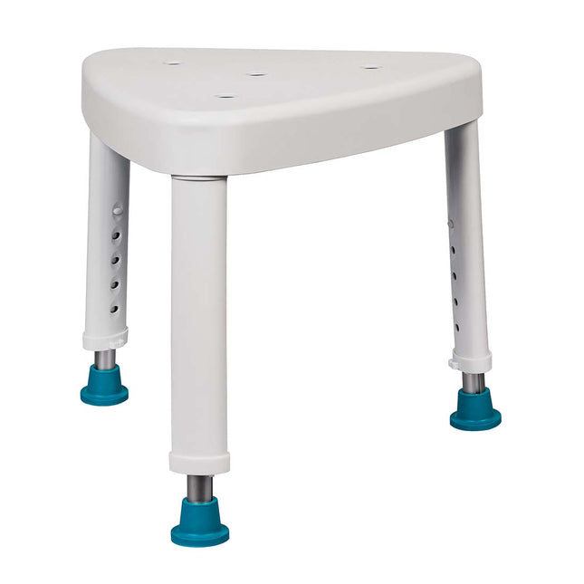 DJMed Triangular Shower Stool — Height-Adjustable Corner Shower Seat