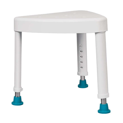 DJMed Triangular Shower Stool — Height-Adjustable Corner Shower Seat