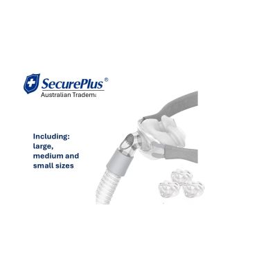 SecurePlus CPAP Nasal Mask with frame and flexible tube components