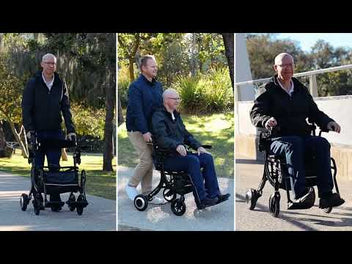 3 In 1 Steady Stride Hybrid Walker Electric Wheelchair - Black – Rapid ...