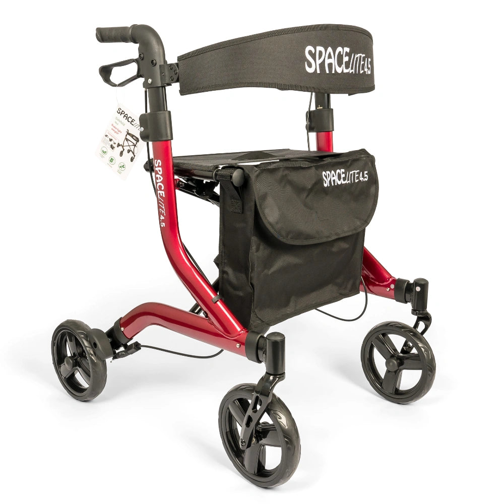 Red Spacelite 4.5 rollator