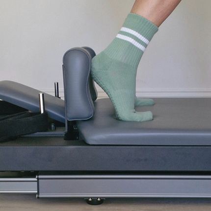 GripperzSocks Sports Crew Socks Pistachio lifestyle