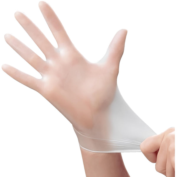 Powder Free Vinyl Gloves - Disposable Medical Gloves - 100 Clear Gloves