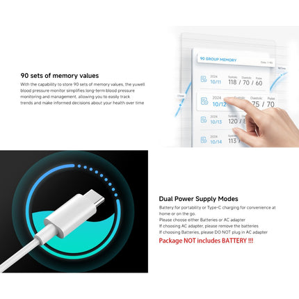 Yuwell YE660D blood pressure monitor irregular heartbeat detection