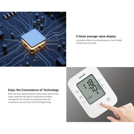 Yuwell YE660D blood pressure monitor cuff wrapping detection
