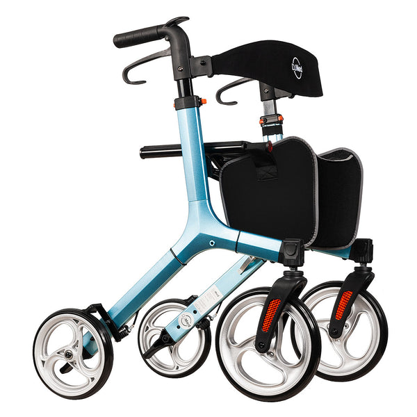 Euro Mobility Wheelie Walker Prestige Comfort + Compact – Rollator Mobility Walker