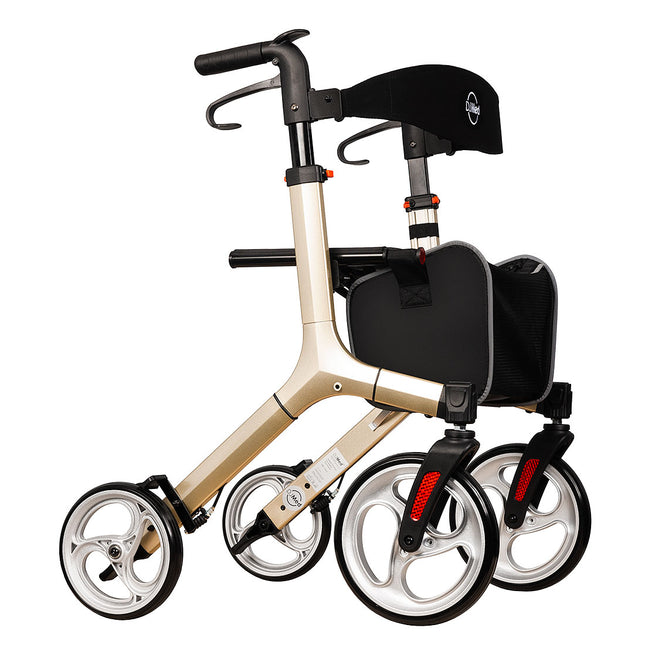 Euro Mobility Wheelie Walker Prestige Comfort + Compact – Rollator Mobility Walker