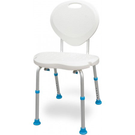 Ergonomic Adjustable Shower Chair Bath Stool Seat With Back