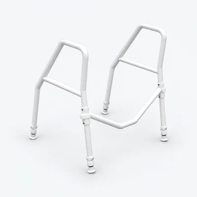 Dual Grab folding toilet surround frame on a pale studio background